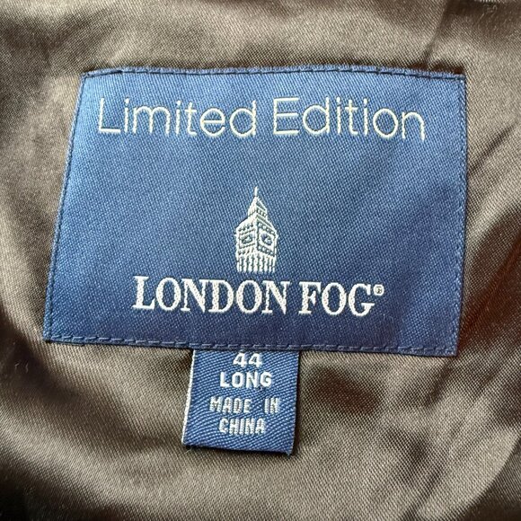 London Fog Coat 44 L Trench Coat Double Breasted Removable Lining Heavy Duty - Picture 6 of 6